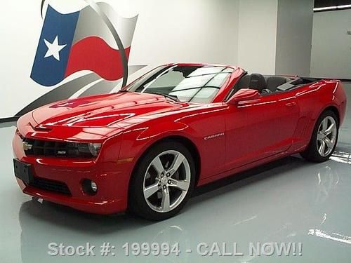 2011 chevy camaro ss convertible auto htd seats hud 14k texas direct auto