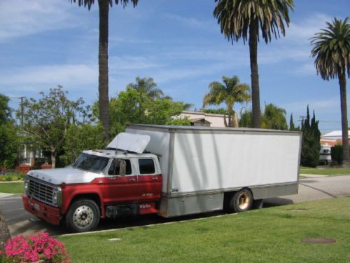 1976 ford f750 crew cab oleynik enclosed race car transporter- vintage car safe