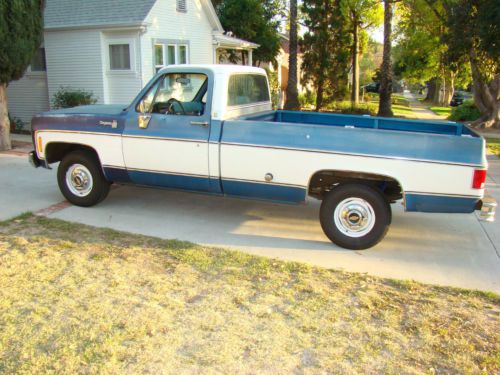 1975 chevrolet c-10 2wd long bed truck 350 v8 th350 ac ps pb