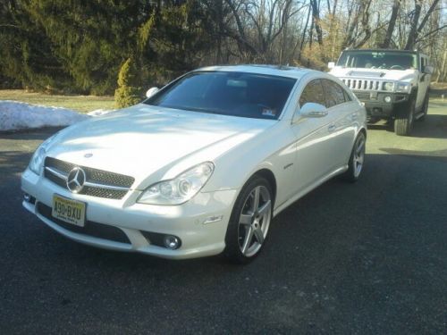 2008 diamond white mercedes-benz cls63 amg  sedan 6.3l in pristine condition!!!