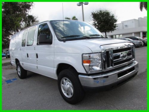 13 white e-250 4.6l v8 extended super duty cargo van *security cage *florida