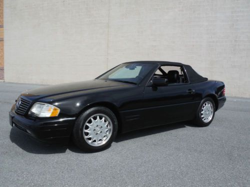 1997 mercedes sl500 roadster black,black, black nice weekend rider