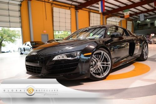 12 audi r8 quattro awd 5.2l v10 manual 10k bang olufsen nav pdc rear cam carbon