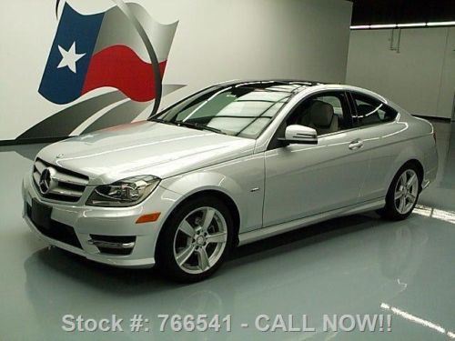 2012 mercedes-benz c250 coupe turbo pano sunroof nav  texas direct auto