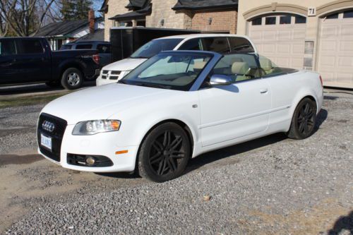 2007 audi a4 convertible! white/tan! rs4 grille, s4 mirrors! nav! s-line! clean!
