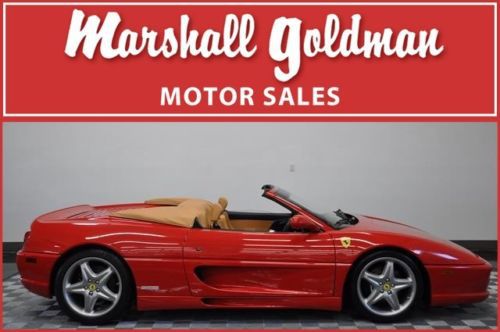 1996 ferrari f355 spider rosso corsa red tan leather  6 speed manual 17,100 mile