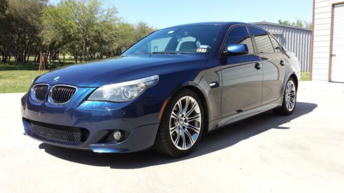 2010 bmw 535i m-sport twin-turbo blue/beige m5 wheels navigation