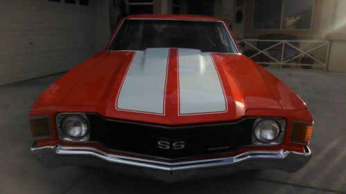 1972 Chevelle SS tribute 72 hugger orange 350 hot rod, image 11