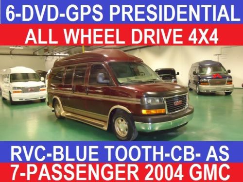 Awd first class presidential, 6dvd, gps,rvc,custom conversion van awd 4x4
