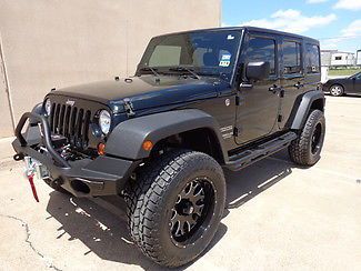 2012 jeep wrangler unlimited sport 4x4-pro comp lift-winch-low miles-warranty