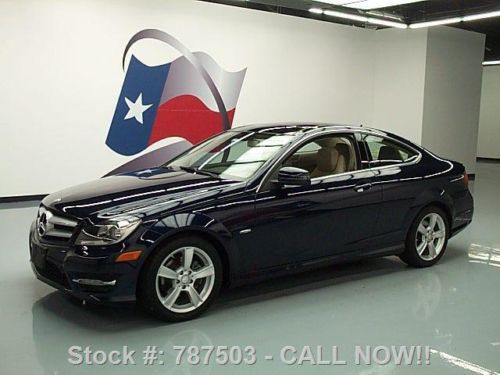 2012 mercedes-benz c250 coupe p1 pano roof nav only 19k texas direct auto