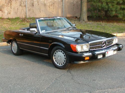 Vintage 1988 560 sl classic convertible triple black dream car 20k orig mles a+