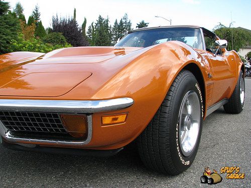 1972 chevrolet corvette ls-5 454 4 speed ontario orange body restored bbc resto