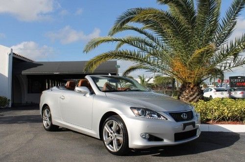 2012 lexus is250c rare saddle int! luxury pkg! xenons! heatd/ cool seats! 2k mi!