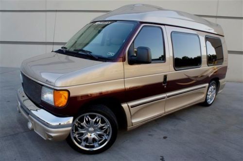 Ford e-150 regency hi-top conversion van only 60k mile tv/dvd nav 20 chrome