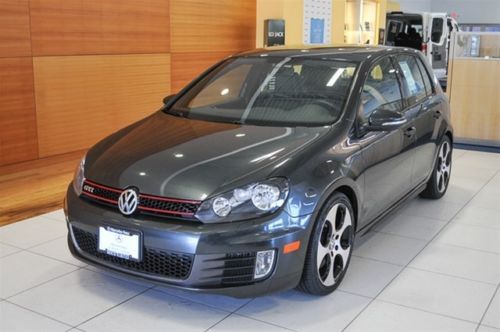 Gray on black 2010 gti manual w leather sunroof and touchscreen no reserve