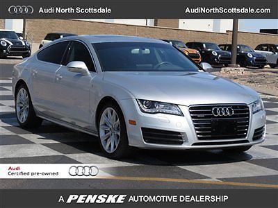 Silver 12 audi a7 44k miles awd certified gps moon roof heated seats finacing