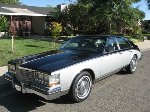 1983 cadillac seville elegante, black over silver