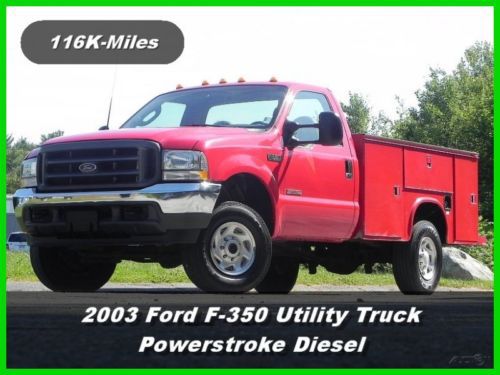 03 ford f-350 f350 regular cab xl utility truck 4x4 6.0l power stroke diesel dsl