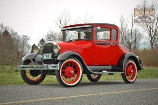 1929 ford model a red rumble seat coupe! reliable, clean, fun!