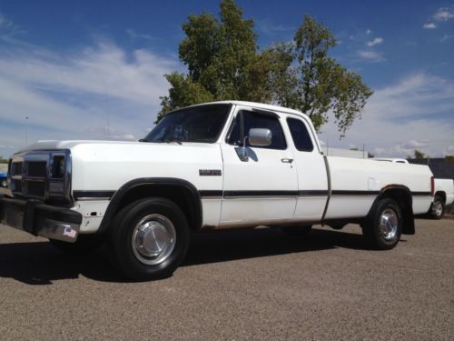 1992 dodge d250 cummins club cab 3/4 ton 12 valve diesel arizona truck low buy$$