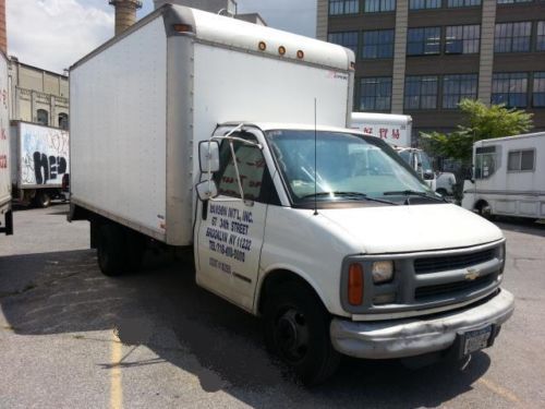 2000 chevrolet 3500 cutaway cube box delivery van 14&#039;