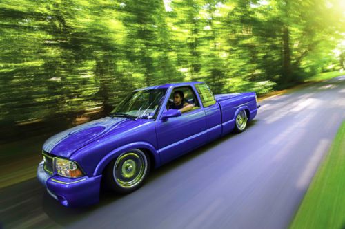 1996 Chevrolet S10 Custom Bagged Show Truck Air ride lowered clean show winner, image 2