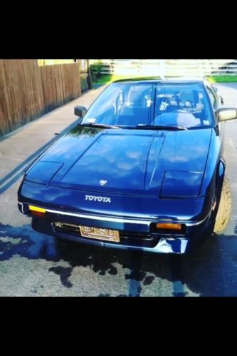 1987 toyota mr2 blue car sport coupe 2 door mid engine hatch back