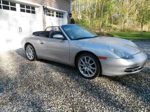 1999 porsche 911 carrera convertible arctic silver