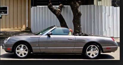 2003 ford thunderbird convertible dark shadow gray california car 55,200 mi