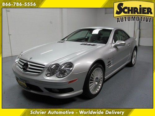 2003 mercedes-benz sl55 amg roadster silver navigation convertible v8 automatic