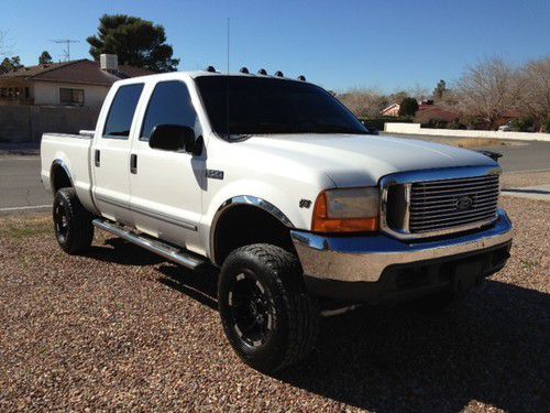 2000 ford f250 superduty 4x4 lifted, custom wheels, running boards, toolbox- nr!