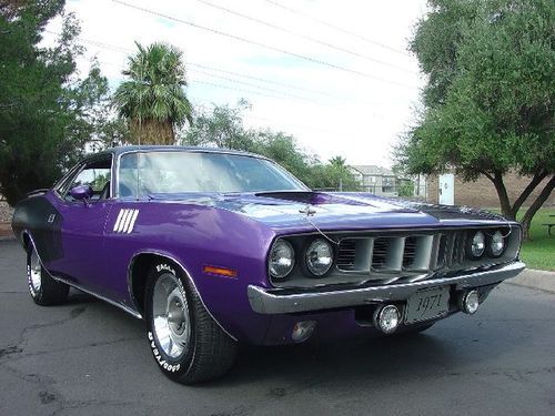 1971 plymouth cuda,real plum crazy cuda 4spd,440-6 pack