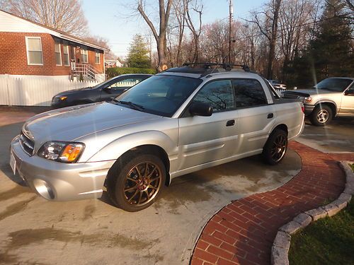 2003 subaru baja sport crew cab pickup 4-door 2.5l silver 4 cylinder rims pickup