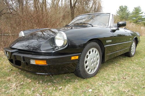 1988 alfa romeo spider quadrifoglio history from new! only 39,000 miles! hardtop