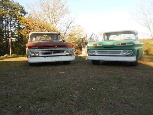 1960 chevrolet c10 apache pickup long bed 283 a/c survivor shop truck rat rod