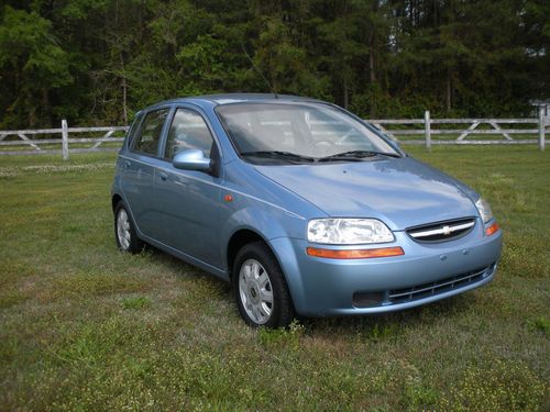 2004 blue chevrolet aveo ls *84k miles* no reserve *cold a/c &amp; power windows*