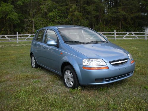 2004 blue chevrolet aveo ls *84k miles* no reserve *cold a/c &amp; power windows*