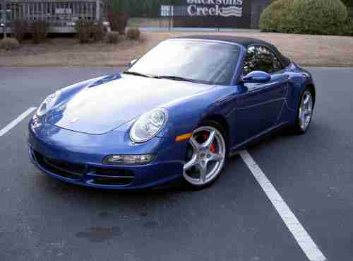 ONE OWNER,C4S CABRIOLET,PERFECT HISTORY ATLANTA CAR COBALT BLUE BLACK LEATHER, US $48,750.00, image 2