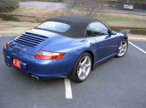 ONE OWNER,C4S CABRIOLET,PERFECT HISTORY ATLANTA CAR COBALT BLUE BLACK LEATHER, US $48,750.00, image 3