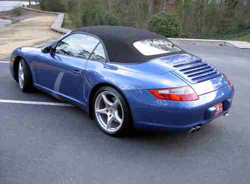 ONE OWNER,C4S CABRIOLET,PERFECT HISTORY ATLANTA CAR COBALT BLUE BLACK LEATHER, US $48,750.00, image 4