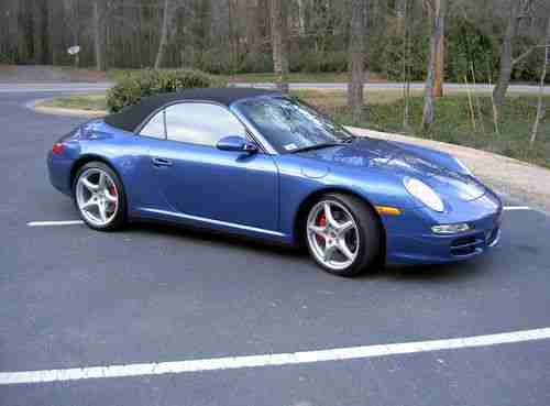 ONE OWNER,C4S CABRIOLET,PERFECT HISTORY ATLANTA CAR COBALT BLUE BLACK LEATHER, US $48,750.00, image 6