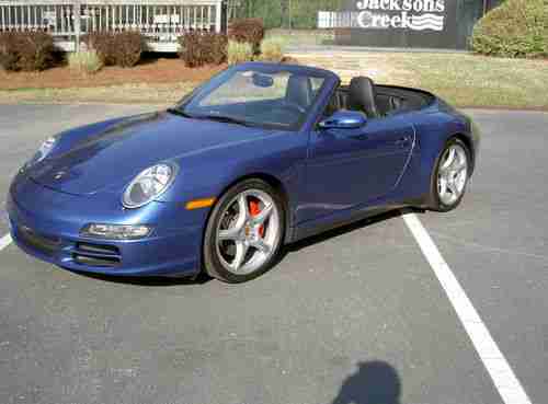ONE OWNER,C4S CABRIOLET,PERFECT HISTORY ATLANTA CAR COBALT BLUE BLACK LEATHER, US $48,750.00, image 7