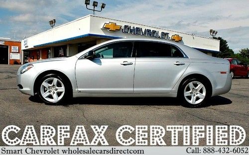 2010 chevrolet malibu ls w/1fl carfax certified 2 owners no accidents flex fuel