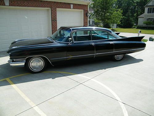 1960 black cadillac deville 62 series 6 window survivor with 30k original miles!