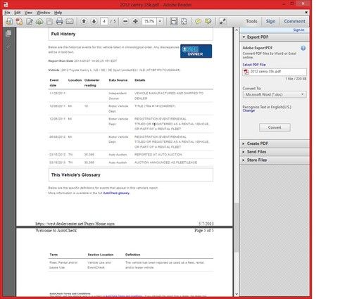 2012 Toyota Camry 35k Miles Perfect Bluetooth NR No Reserve Relisted b/c non pay, image 3
