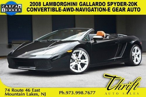 2008 lamborghini gallardo spyder-20k-convertible-awd-navigation-e gear auto