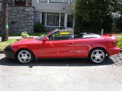 Factory turbo awd hood scoop 1 of a kind 1991 toyota celica gt red convertible