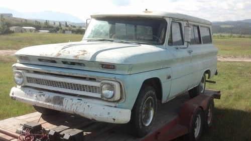 1966 chevrolet suburban:  kustom rat rod surf wagon lead sled chevy v8 project!!