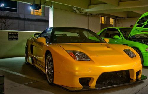 Custom pearl yellow sorcery widebody nsx